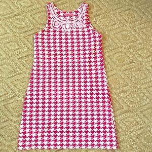 Pink & White Herringbone dress!